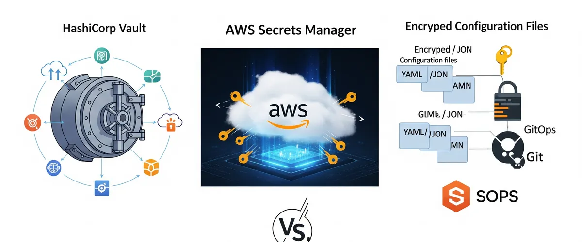 Blog post image for Unlocking the Secrets: HashiCorp Vault vs. AWS Secrets Manager vs. SOPS - Which Reigns Supreme - Compare HashiCorp Vault, AWS Secrets Manager, and SOPS for secrets management. Understand their features, security, automation, and best practices to choose the right tool.