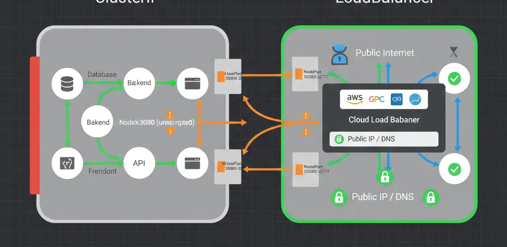 Blog post image for Understanding Kubernetes Services: ClusterIP vs NodePort vs LoadBalancer - Confused about Kubernetes Service types? Learn when to use ClusterIP, NodePort, and LoadBalancer. This guide explains how each service type works, their best use cases, and why choosing the right one matters for your application's accessibility, security, and scalability in production.