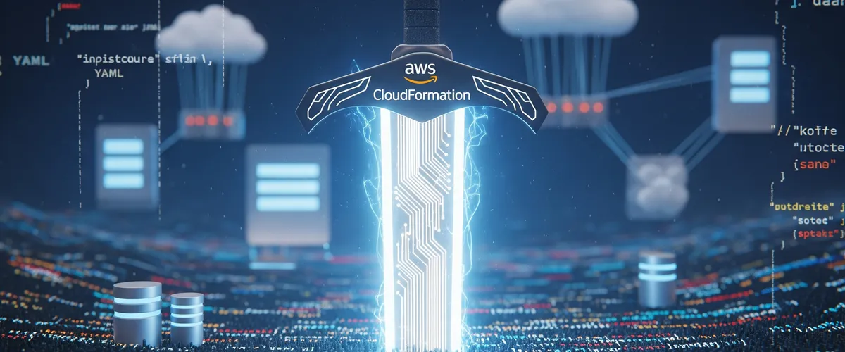 Blog post image for Leveraging AWS CloudFormation for Infrastructure as Code (IaC): The Mighty Sword of Automation - In the realm of cloud computing, Cloud Native Infrastructure stands tall as a modern sorcery, empowering developers to design and deploy applications tailored explicitly for the cloud. By harnessing the full potential of AWS services, Cloud Native Infrastructure enables the creation of highly scalable, resilient, and efficient applications. It's like building castles in the sky, aided by an army of cloud-based minions ready to fulfill your every command!